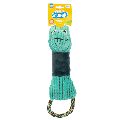 Cooper & Pals Crocodile Dog Toy with Squeaker, 35 cm