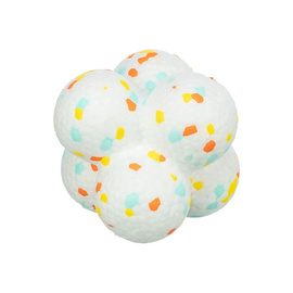 Trixie Light & Strong Bubble Ball Dog Toy, White/Multicolor, 8 cm