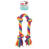 Zolux Dog Toy - Rope Tug Toy with 4 Knots, Rainbow, 78 cm