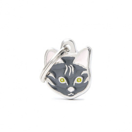 Engraved ID Tag for Cats – European Gray Cat