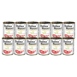 Dolina Noteci Premium Pure Wet Dog Food for Dogs with Allergies, Rich in Lamb, 12 x 400 g Pack