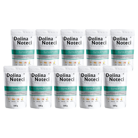 Dolina Noteci Premium Wet Dog Food, Rich in Guinea Fowl and Apple, 10 x 150 g Pack