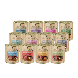 Luger's Daily Pleasures Wet Dog Food, Assorted Flavors, 12-Pack (800 g each)