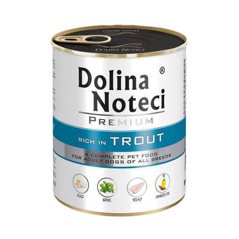 Dolina Noteci Premium Wet Dog Food, Rich in Trout, 800 g Can
