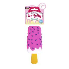 Squeaky dog toy - chew toy, pink ice cream