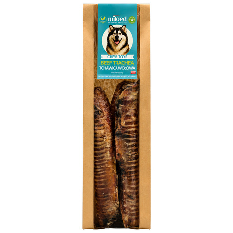 Milord Dog Chews: Dried Long Beef Tracheas, 400 g