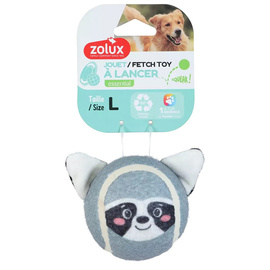 Zolux Dog Toy: Tennis Ball with Raccoon Design, Size L