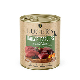 Luger's Daily Pleasures Wet Dog Food with Wild Boar and Pumpkin, 800 g
