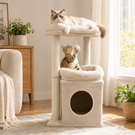 Gaczoo Cat Scratcher, Dark Gray, 55 x 45 x 143 cm