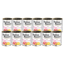 Dolina Noteci Premium Pure Wet Dog Food for Dogs with Allergies, Rich in Turkey and Potatoes, 12 x 400 g