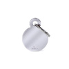 Engraved ID Tag for Dogs and Cats—Small Silver Circle