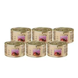 Luger's Daily Pleasures Wet Cat Food with Beef and Shrimp, 6-pack (185 g each)
