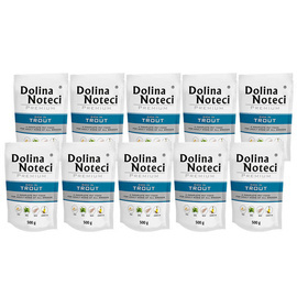 Dolina Noteci Premium Wet Dog Food, Rich in Trout, 10 x 500 g Set