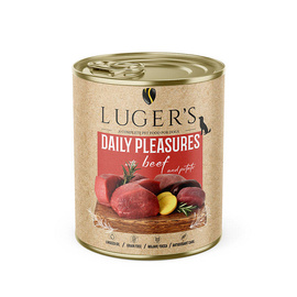Luger's Daily Pleasures Wet Dog Food with Beef and Potatoes, 800 g