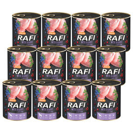 Rafi Wet Dog Food with Rabbit, 12-Pack (800 g each)