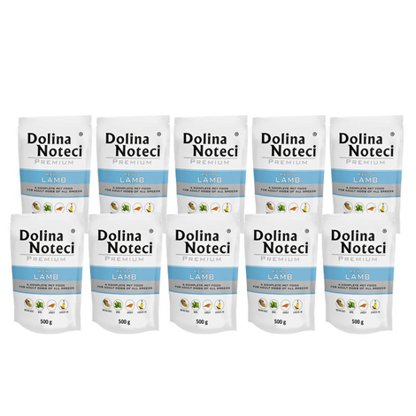 Dolina Noteci Premium Wet Dog Food, Rich in Lamb, 10 x 500 g Pack