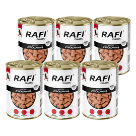 Rafi Classic Wet Dog Food with Beef, 6-Pack (1240 g each)