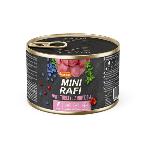 Mini Rafi Wet Dog Food with Turkey, 185 g