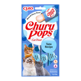 Inaba Churu Pops Creamy Cat Treats in Jelly Form, Tuna Flavor, 4 x 15 g
