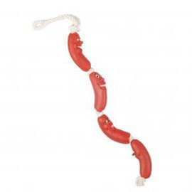 Duvo+ Toy: Vinyl Sausages + 60 cm Rope