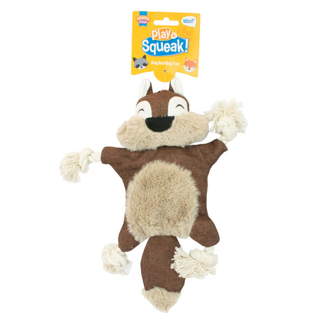 Cooper & Pals Squeaky Squirrel Dog Toy, 28 cm