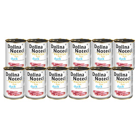 Dolina Noteci Premium Pure Wet Dog Food for Dogs with Allergies, Rich in Duck—12 x 400 g Set