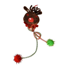 Buba Christmas Cat Toy with Catnip: Reindeer with Ribbons