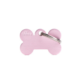 Engraved ID Tag for Dogs and Cats: Small Pink Bone