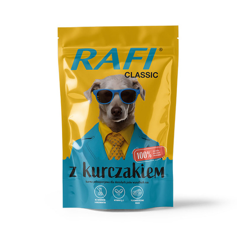 Rafi Classic Wet Dog Food with Chicken, 400 g