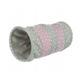 Trixie Cat Tunnel Toy, Gray and Pink, 25 x 50 cm