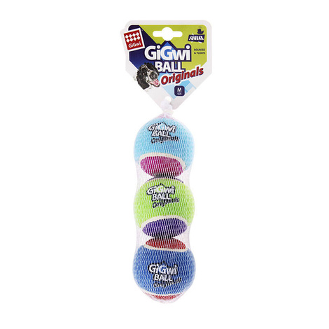 Gigwi Tennis Balls for Dogs, Set of 3. size M