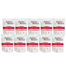 Dolina Noteci Premium Junior Wet Dog Food Rich in Beef Hearts, 10 x 300 g Set