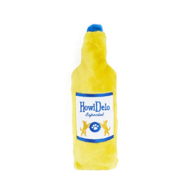 Zippy Paws Dog Toy: HowlDelo Squeaky Plush Bottle