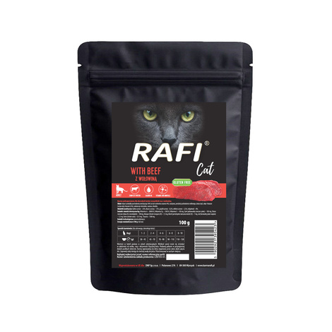 Rafi Cat Dry Cat Food with Beef, 100 g
