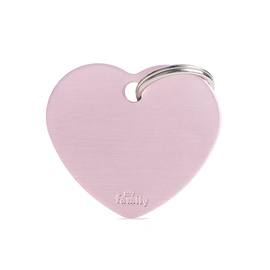 MyFamily Basic Address Tag - Large Pink Heart