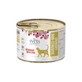 4Vets Natural Urinary Non-struvite Wet Veterinary Cat Food for Cats with Urinary Tract Conditions, 185 g