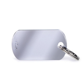 Small Gray Engraved ID Tag for Dogs and Cats