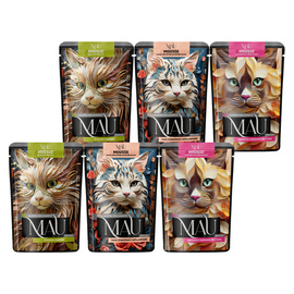 MAU Mus Karma Wet Food for Spayed Cats, Three-Flavor Mix, 6 x 85 g Set