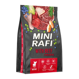 Mini Rafi with Beef – Dry Food for Adult Small Breed Dogs, 3 kg