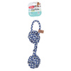 Zolux Dog Chew Toy: Braided Rope Dumbbell, Blue Flower, 29 cm