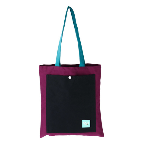 Spółka Zoo Design Purple and black fabric bag with a pocket