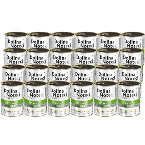 Dolina Noteci Premium Wet Dog Food, Rich in Venison, 24 x 400 g Set