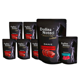 Dolina Noteci Premium Sterilised Wet Cat Food: Beef Flavor 10 x 85 g + Free Tuna Flavor 85 g