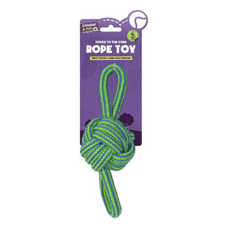 Dog Toy - Rope with a Ball for Tugging, with a Double Loop