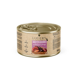 Luger's Daily Pleasures Wet Cat Food with Beef and Shrimp, 185 g