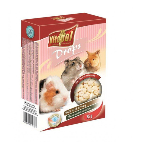 Vitapol Dropsy Milk and Honey Rodent Snacks, 75 g
