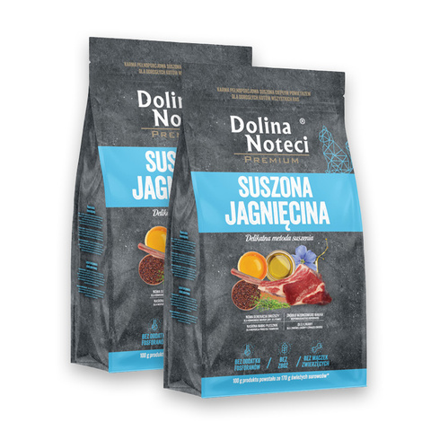 Dolina Noteci Premium Dry Cat Food with Lamb, 2 x 2 kg Set
