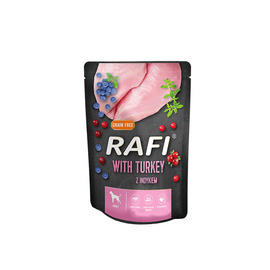 Rafi Wet Food for Adult Dogs of All Breeds with Turkey, 300 g pouch