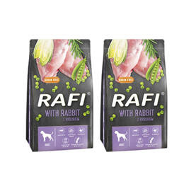 Rafi Dry Dog Food with Rabbit, 2 x 10 kg Set