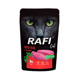 Rafi Cat Adult Wet Cat Food with Veal, 100 g